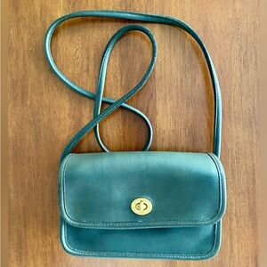 Vintage Coach 💚9845 Small Compartment Bag GREEN